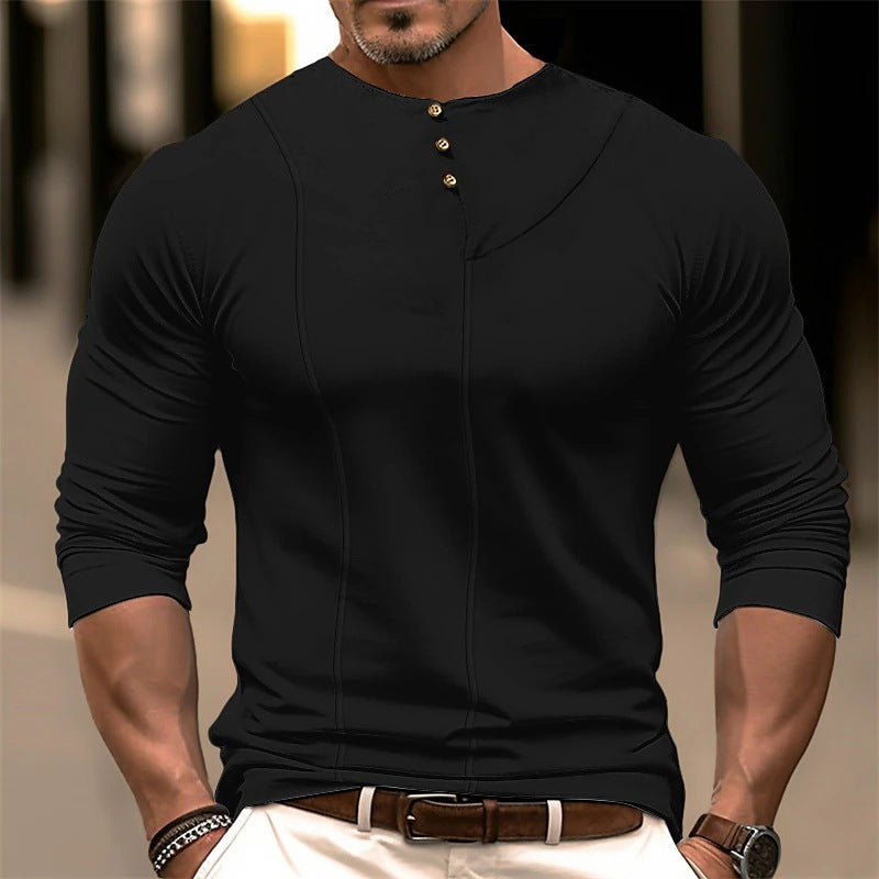 Elegantes Kleid Slim Fit Langärmlig Baumwolle