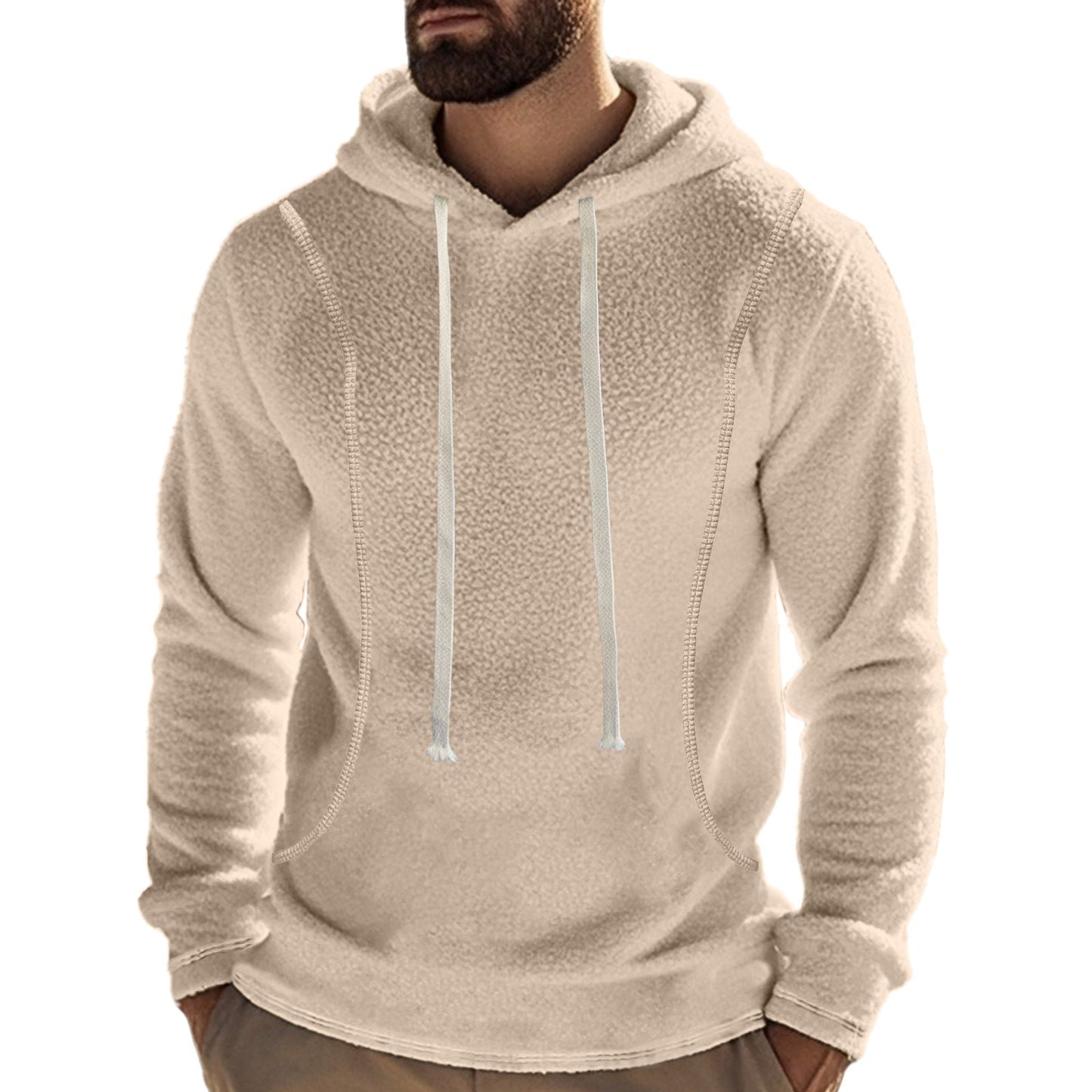 Herren Fleece Hoodie Premium Kängurutasche Modern Design