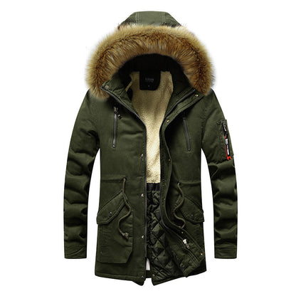 Herren Winterjacke Isoliert Abnehmbare Kapuze