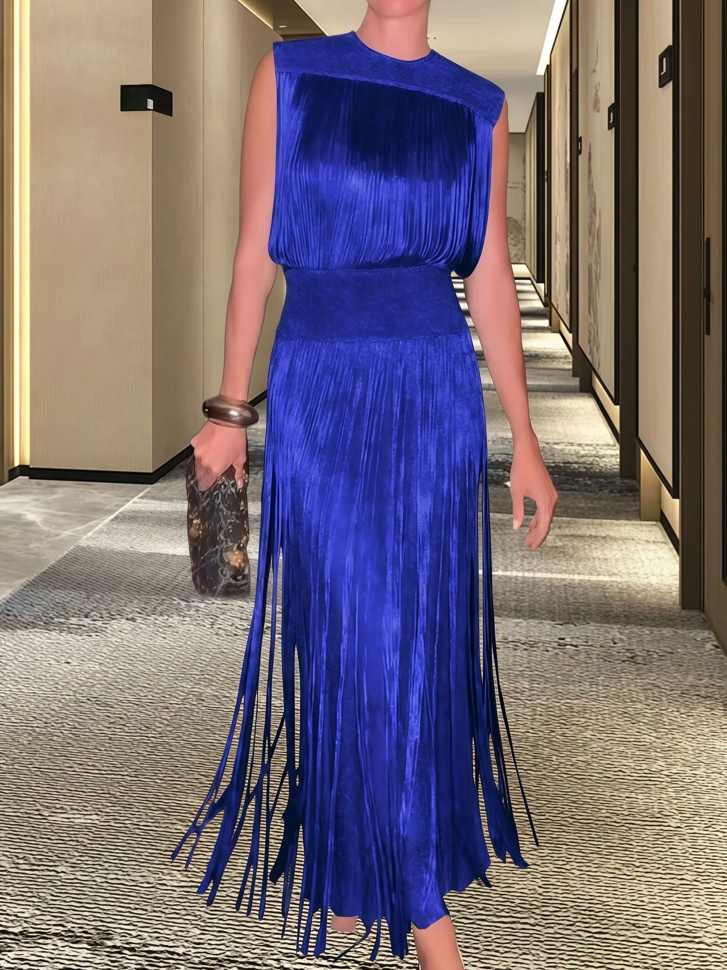 Damen Abendkleid Elegant Schwingender Saum