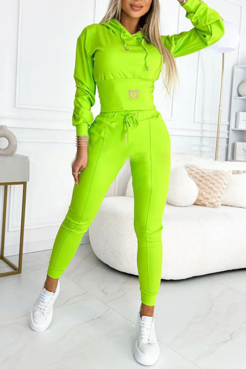 Damen Sportanzug Jumpsuit Kapuze Elastisch Komfortabel