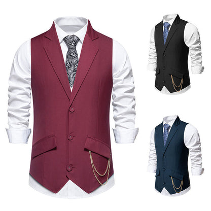 Herren Anzugweste Elegant mit Taschen und modernen Akzenten - IdealeKleiden