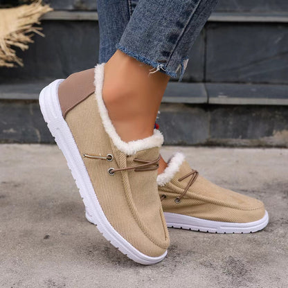 Damen Plüschslipper Warm Bequem Rutschfest