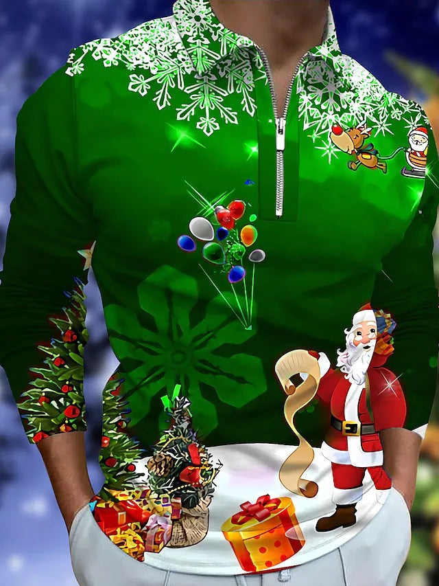 Weihnachtliches Langarmshirt Herren Festlich Geschenkidee