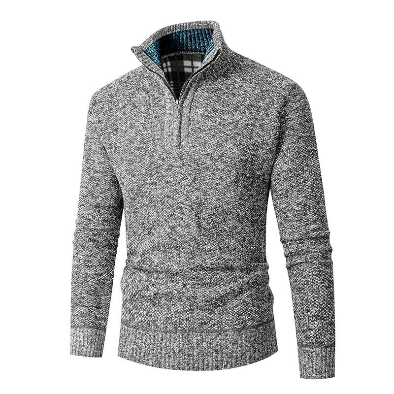 Herren Pullover Hochkragen Reißverschluss Praktisch