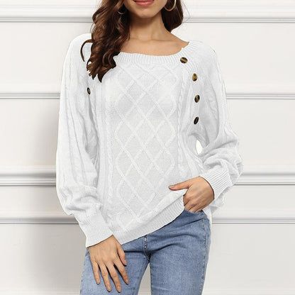 Strickpullover Zopf Muster Elegantes Design