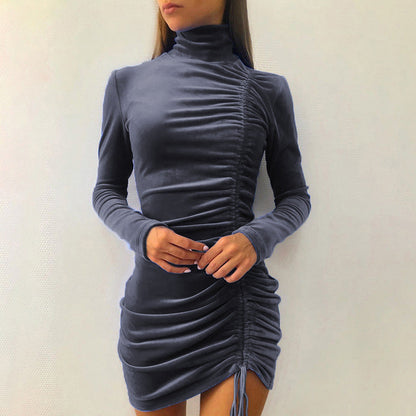 Elegantes Frauenkleid Samt Optik