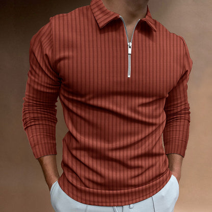 Herren Poloshirt Modern Reißverschluss Style