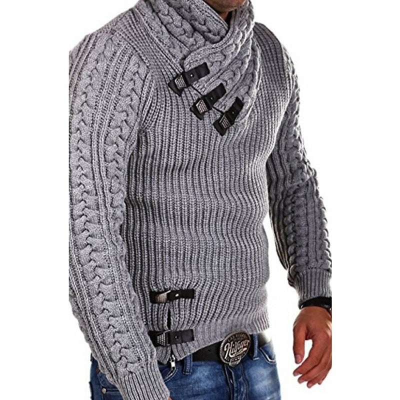 Herren Strickpullover Modern Asymmetrisch
