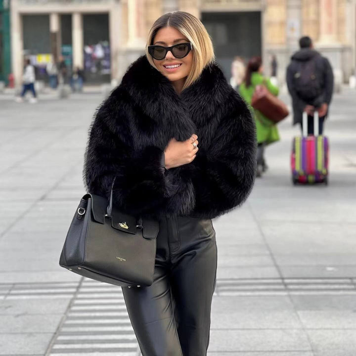 Luxus Felljacke Damen Winter - IdealeKleiden