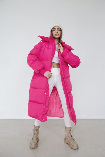 Große Pufferjacke Damen Übergröße Kapuze