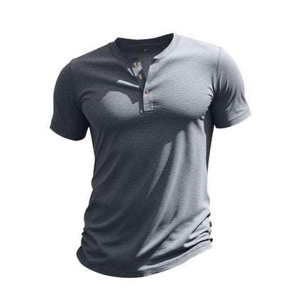 Herren T-Shirt Kurzarm Weich Baumwolle Elegant