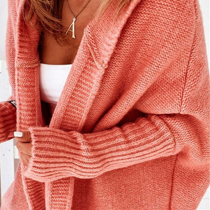 Damen Strickpullover Lässig Offen Vorne