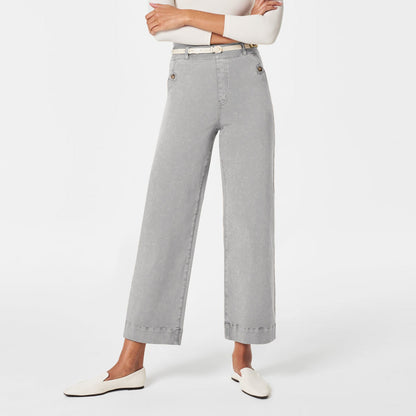 Damen Hose Weit Bequem Elegant Geschnitten