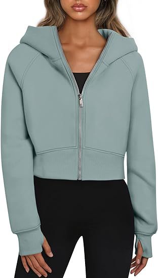 Damen Sportlich Kurzarm Kapuzenpullover Mit Reißverschluss