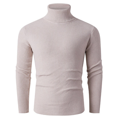 Herren Strickpullover Rollkragen Gerippt Elegantes Design