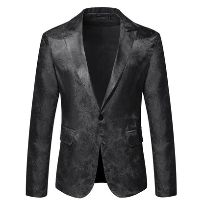 Herren Blazer Paisley Muster Elegant Slim Fit