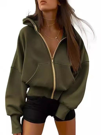 Damen Oversize Pullover Kapuze Großzügig