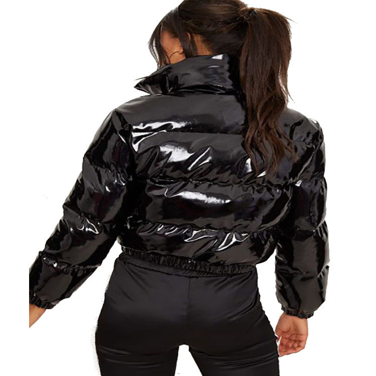 Damen Steppjacke Glänzend Elegant