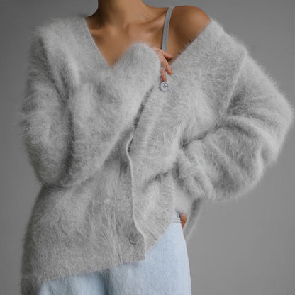 Weicher Damen Cardigan Kuschel Look