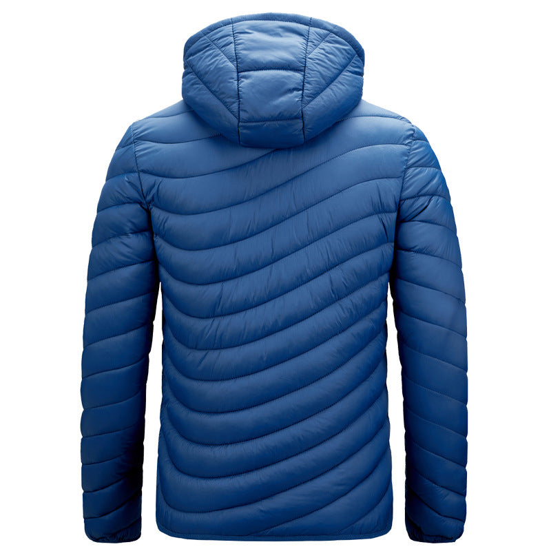 Leichte Herrenjacke Kapuze Sportlich - IdealeKleiden