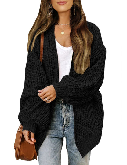 Damen Strickjacke Bequem Oversized Style