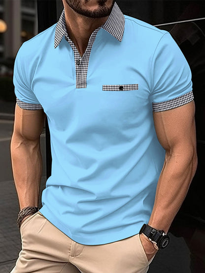 Herren Polo-Shirt Klassisch Weiß