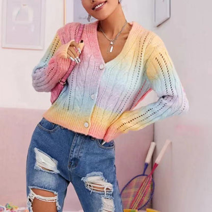 Strickjacke Bequem Oversized Ärmel Zopf Muster