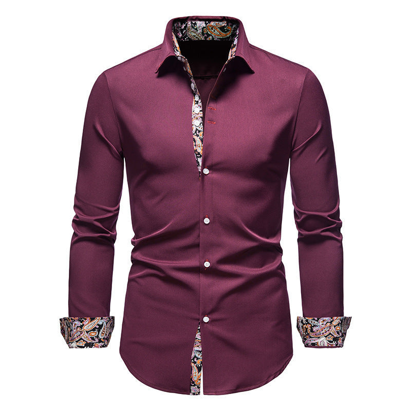 Herren Hemd Paisley Muster Exklusiv Modern
