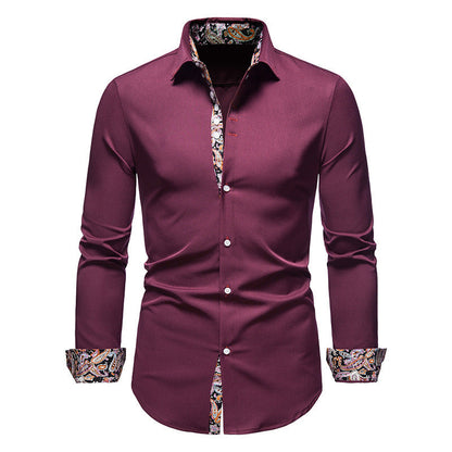 Herren Hemd Paisley Muster Exklusiv Modern