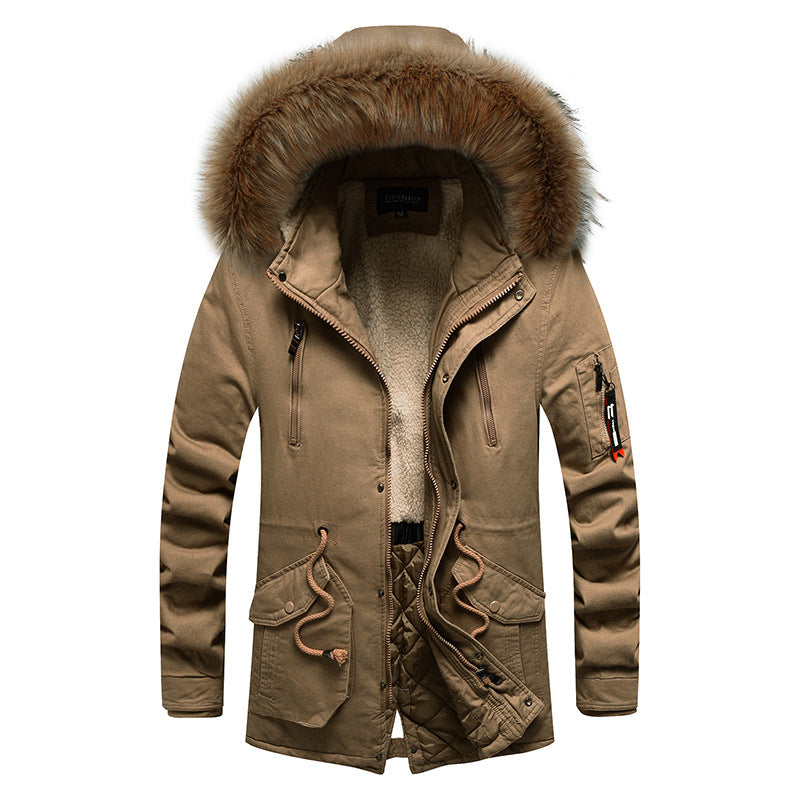 Herren Winterjacke Isoliert Abnehmbare Kapuze