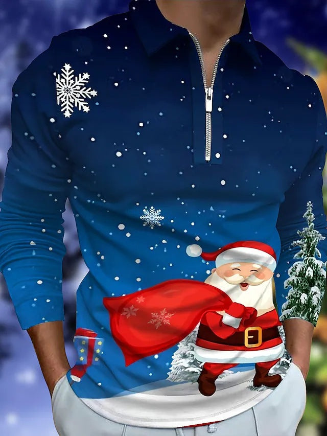 Weihnachtliches Langarmshirt Herren Festlich Geschenkidee