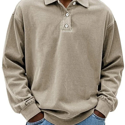 Herren Polo Shirt Langärmlig Sportlich