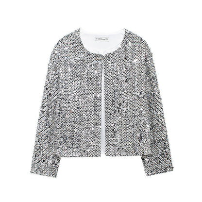 Glitzerjacke Damen Party Schimmer Effekt