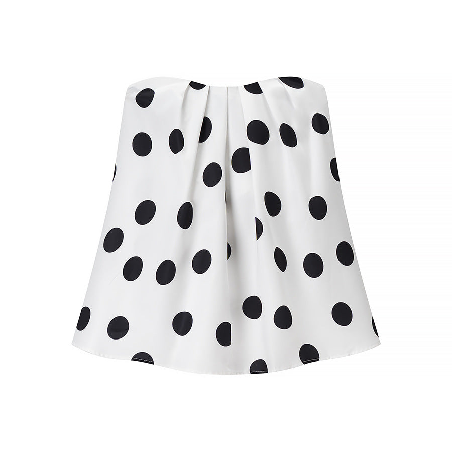 Damen Culotte Weit Bequem Punktmuster Rock