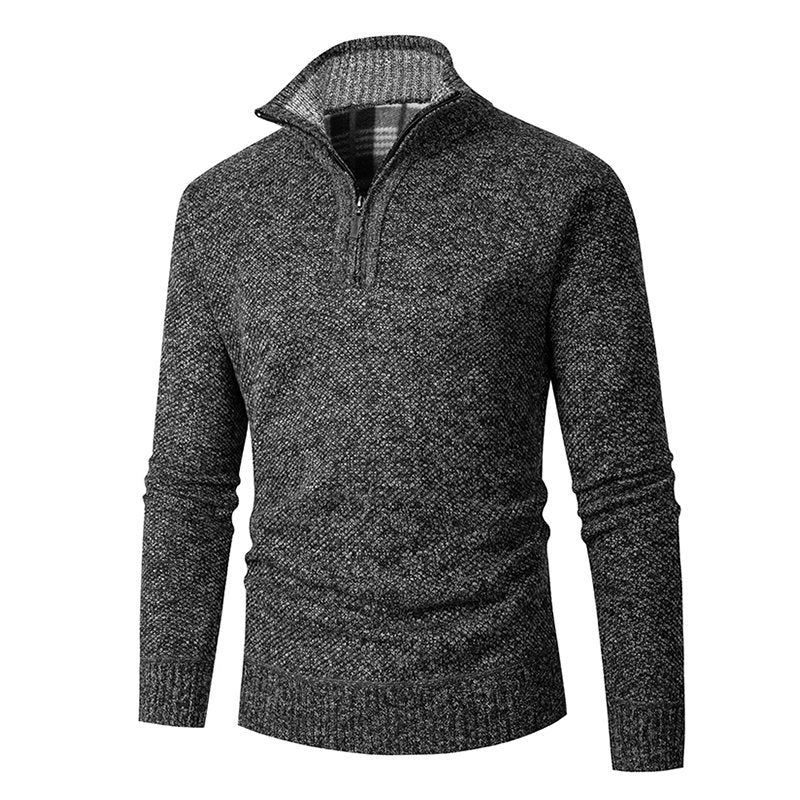 Herren Pullover Hochkragen Reißverschluss Praktisch