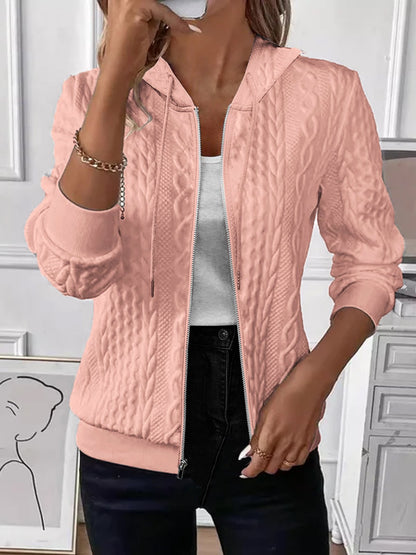 Damen Strickjacke Kapuze Warm Elegant
