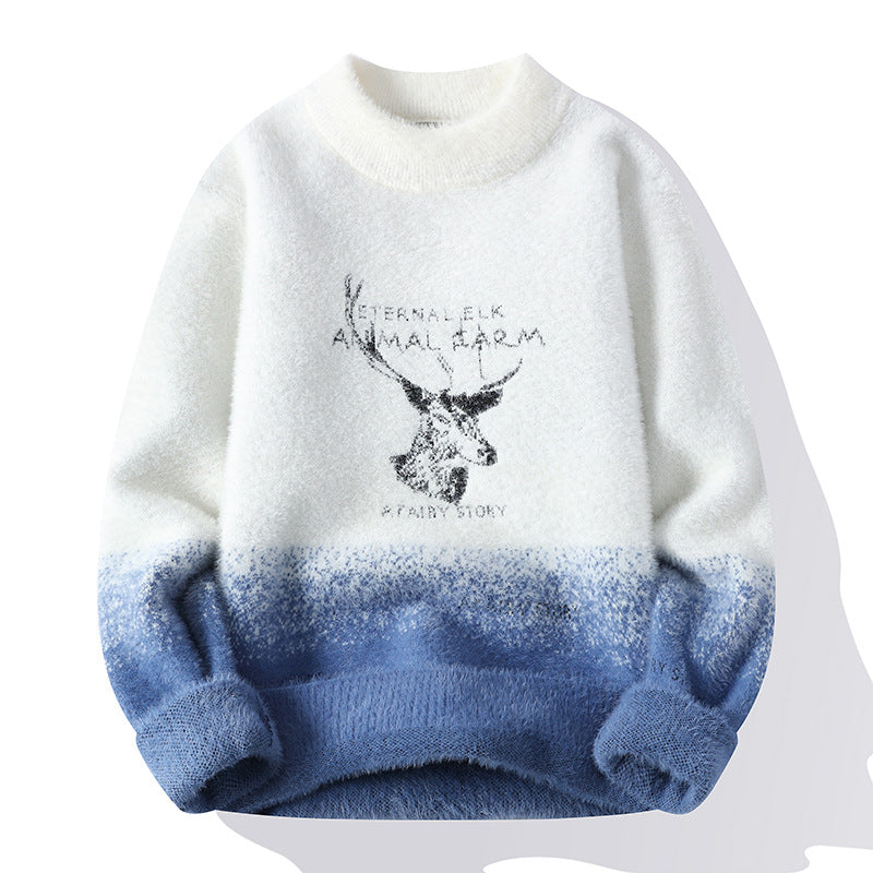 Damen Pullover Weich Winterlich Hochkragen