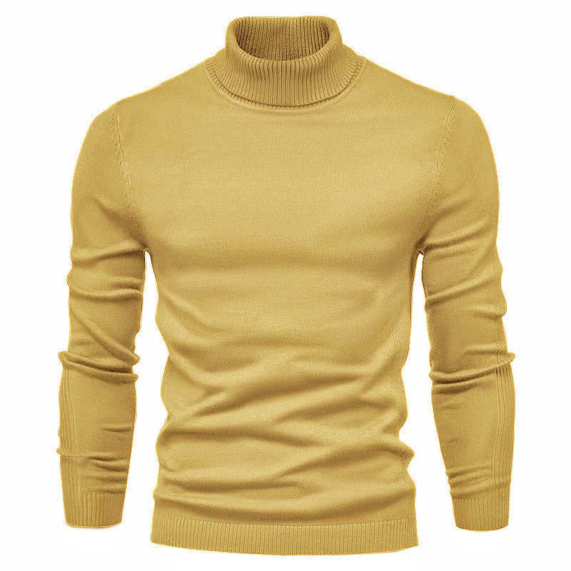 Herren Rollkragenpullover Feinwolle Elegantes Design