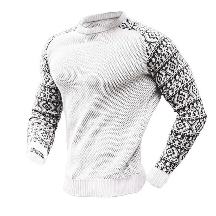 Herren Strickpullover Grafisches Muster Trendy Style - IdealeKleiden