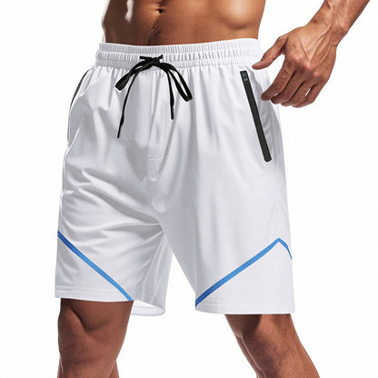 Herren Sportshorts Atmungsaktiv Mit Reißverschlusstaschen