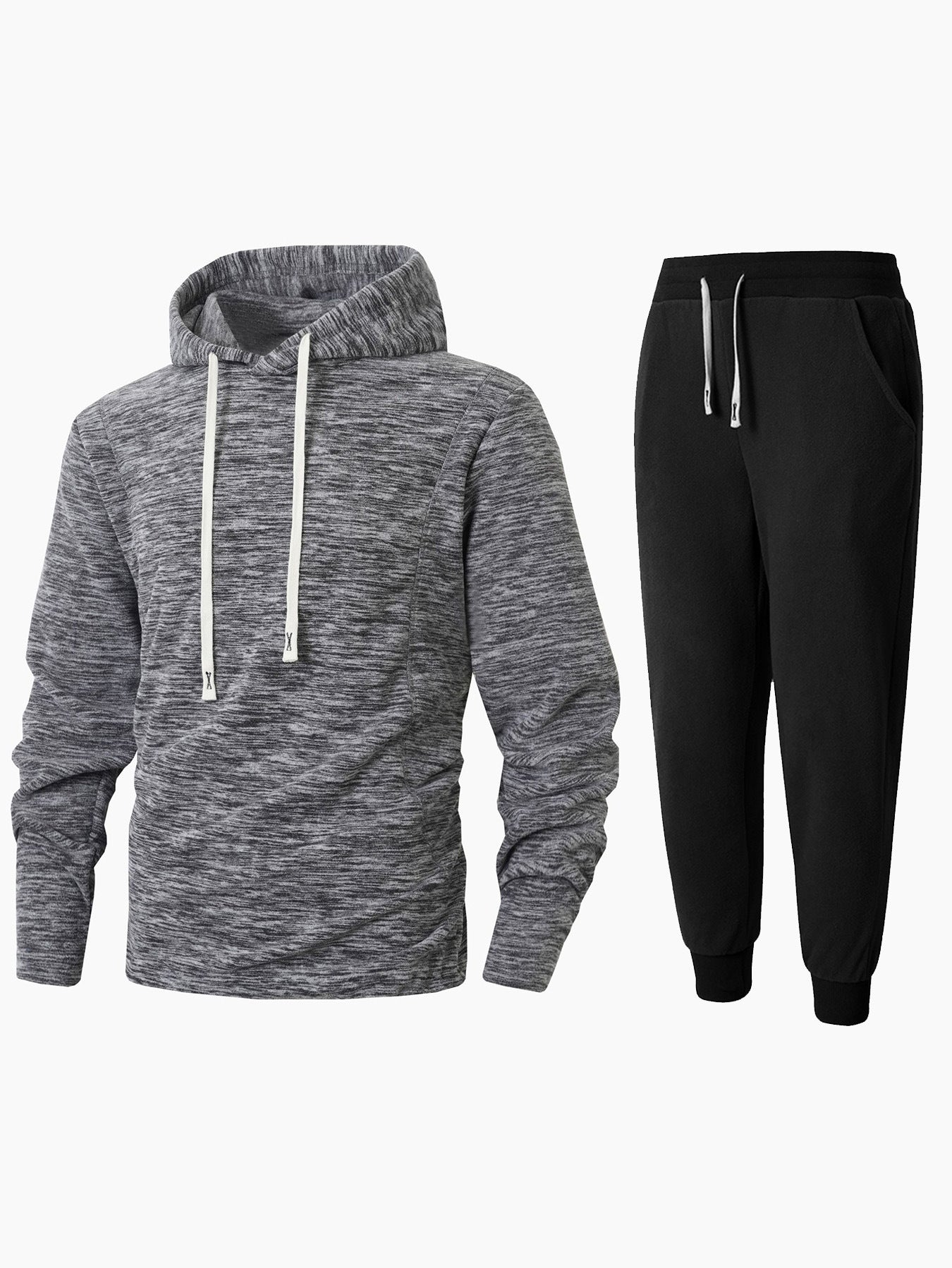 Herren Sportset Fleece Kapuzenpullover und Joggers