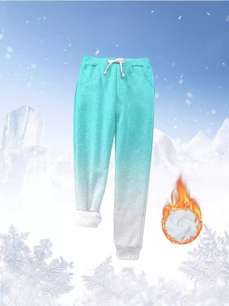 Damen Jogginghose Warm Fleece Weich Elastisch