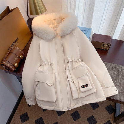 Damen Winterjacke Warm Praktisch Mit Taschen