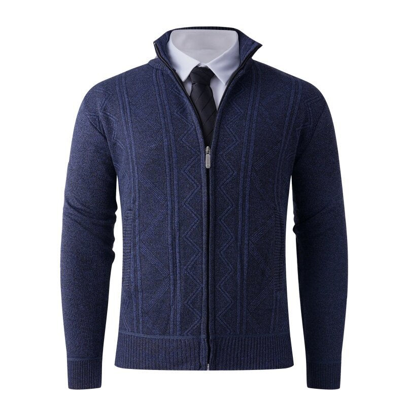 Herren Strickjacke Modern Elegant Zipper Design