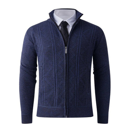Herren Strickjacke Modern Elegant Zipper Design