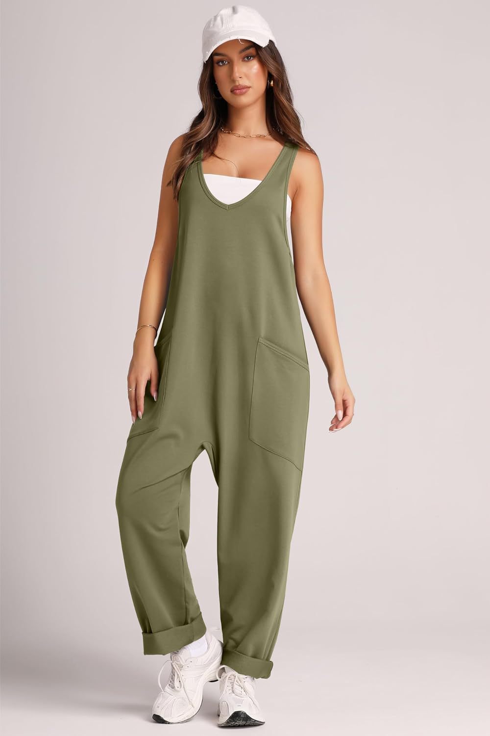 Damen Jumpsuit Comfort mit großen Taschen und Stretchstoff