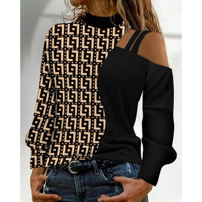 Damen Oberteil Trendy Cut-Outs Modernes Design