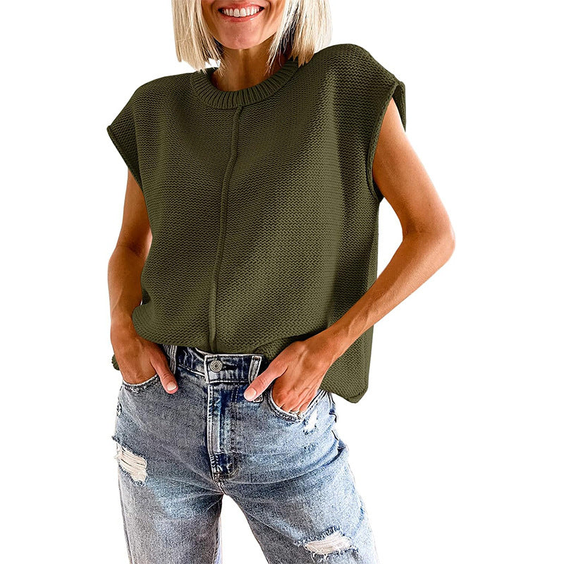 Damen Stricktop Elegant Oben
