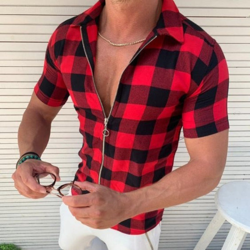 Herren Sommerhemd Kurzarm Modern Style